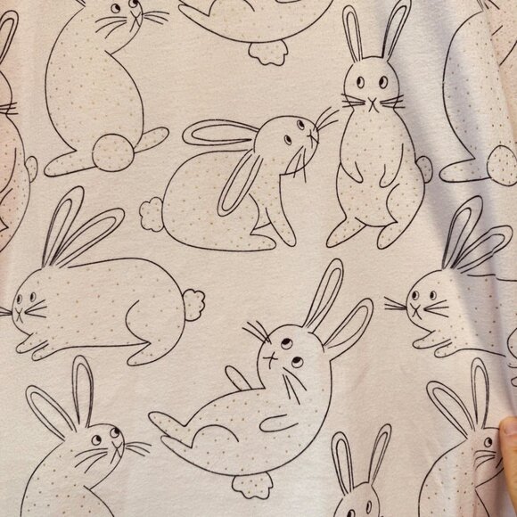 SEED HERITAGE Bunny Rabbits Nightgown Girls 4 4T Pink Gold Girl Nightie Bunnies - Picture 3 of 7